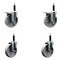 Service Caster 5'' Semi Steel Swivel 3/4'' Expanding Stem Caster Set 2 Total Lock Brakes, 4PK SCC-EXTTL20S515-SSR-2-S-2-34 - alternate 1